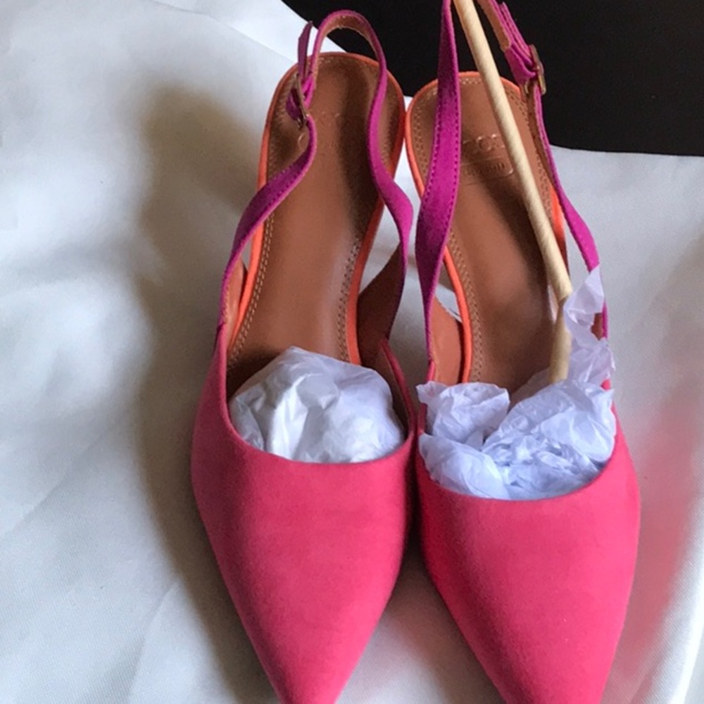 ASOS design sling back stiletto heels in multi color